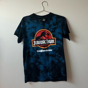 The Hundreds Jurassic Park Tee - Black and Blue Tie Dye